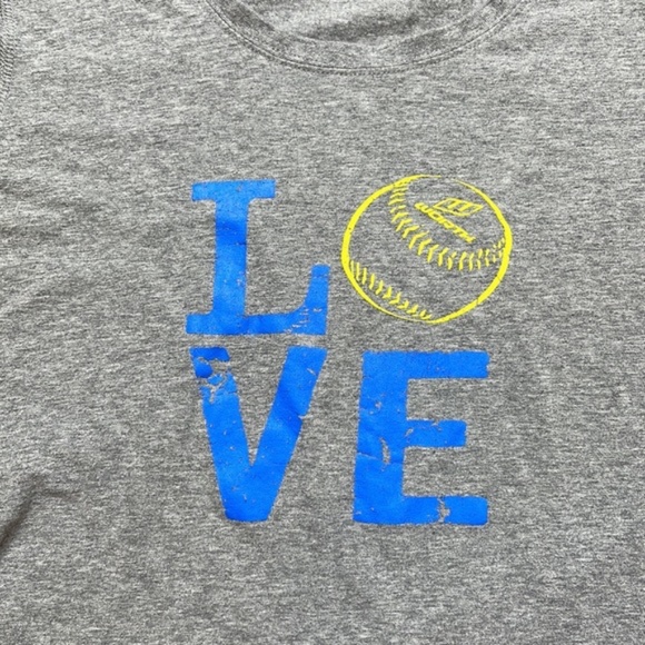 Women's Softball "LOVE" Shirt Size Small - Picture 2 of 5